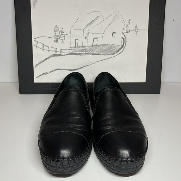 Prada Leather Espadrilles Black Round Toe Women’s Size 7.5 - Picture 2 of 16